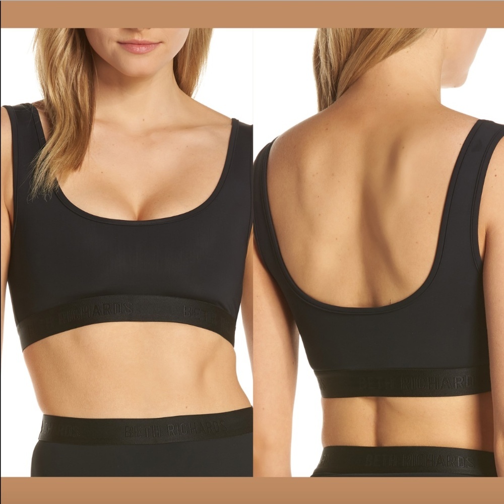 NWT $110 Beth Richards‎ Black Kim Bikini Top [ SZ Small ] Black